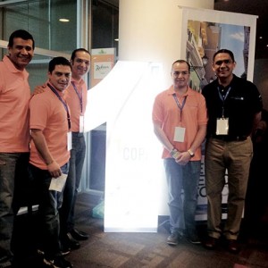 El equipo de Copa Airlines: Adolfo Urtíz, Jesús Briones, Marco Barrientos, Mario Alcalá y Mauro Arredondo