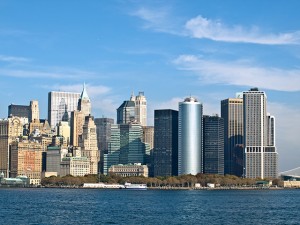 New York skyline as seen from the Circle Line Ferry, Manhattan, New York
