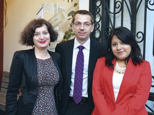 Martina Cílková, Petr Lutter y Alejandra Bacilio