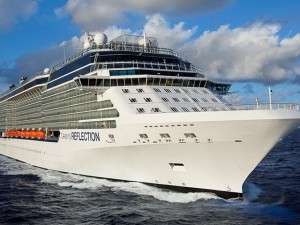 Aerial Celebrity Reflection off Florida coastline on December 2nd Inaugural Cruise Celebrity Reflection - Celebrity Cruises