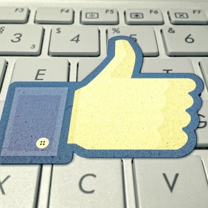Facebook Logo on Computer Keyboard