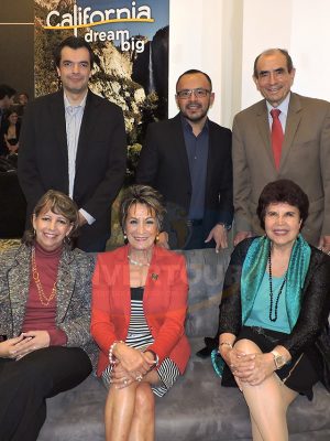 Carlos Allende, Miguel Galicia, Rodolfo Curiel con Graciela Abud, Connie Martin y Yolanda Roldán