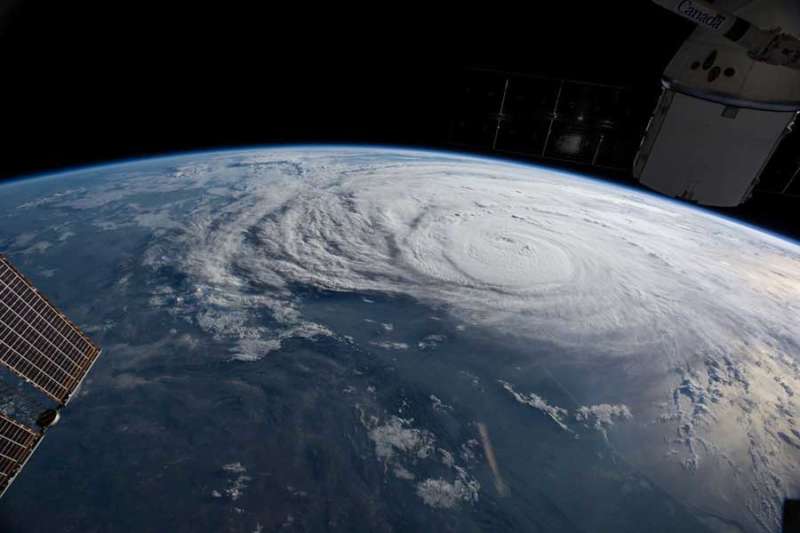 Hurricane Harvey is pictured off the coast of Texas, U.S. from aboard the International Space Station in this August 25, 2017 NASA handout photo. NASA/Handout via REUTERS ATTENTION EDITORS - THIS IMAGE WAS PROVIDED BY A THIRD PARTY.