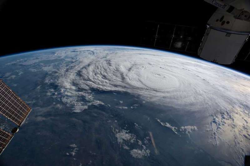 Hurricane Harvey is pictured off the coast of Texas, U.S. from aboard the International Space Station in this August 25, 2017 NASA handout photo. NASA/Handout via REUTERS ATTENTION EDITORS - THIS IMAGE WAS PROVIDED BY A THIRD PARTY.