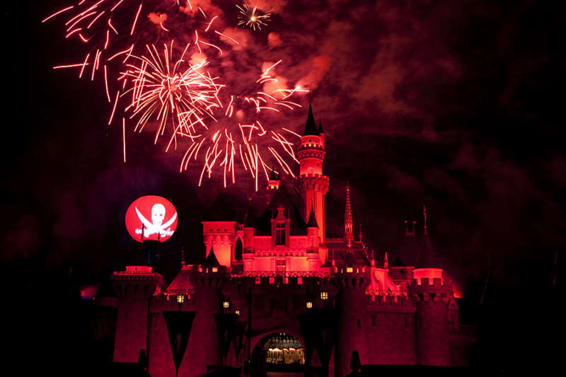 MICKEY'S HALLOWEEN PARTY (ANAHEIM, Calif.) ñ  Jack Skellington presides over  the ìHalloween Screamsî fireworks spectacular, which lights up the night sky surrounding Sleeping Beauty Castle at Disneyland park as part of the entertainment exclusive to the annual Mickey's Halloween Party. Returning for 14 nights in 2017, beginning Wednesday, Sept. 20, Mickeyís Halloween Party is a time for guests to dress up for a ghoulish good time and enjoy seasonal scares such as Space Mountain Ghost Galaxy and Haunted Mansion Holiday. (Paul Hiffmeyer/Disneyland)