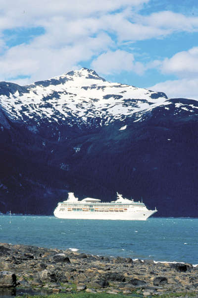 exterior side with snow capped mountains, vision of the seas, vi, ship, boat