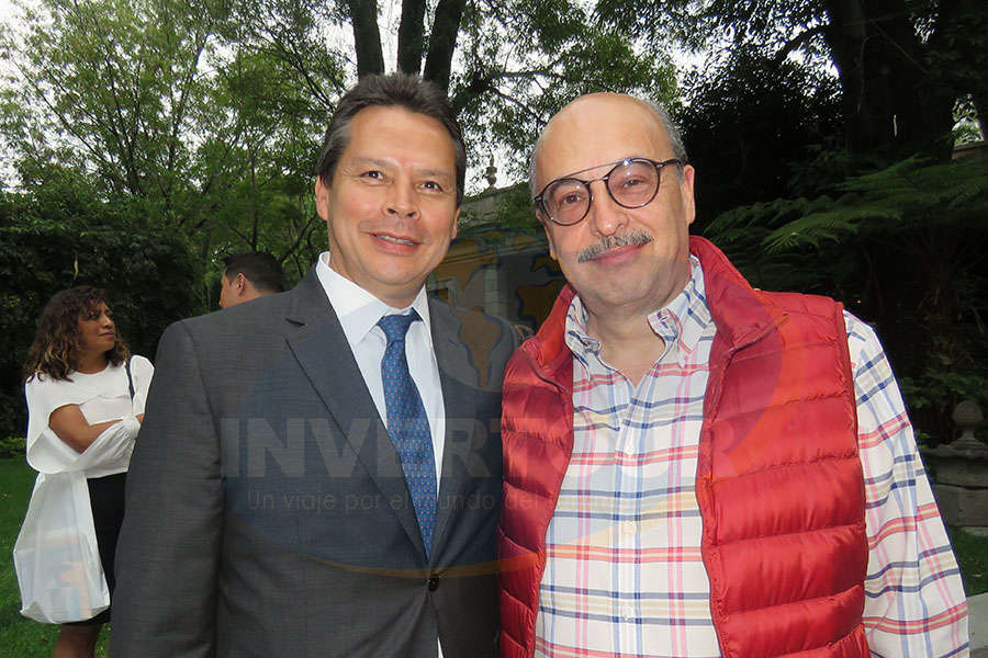 Gustavo Cantú con José Manuel Díaz de Rivera