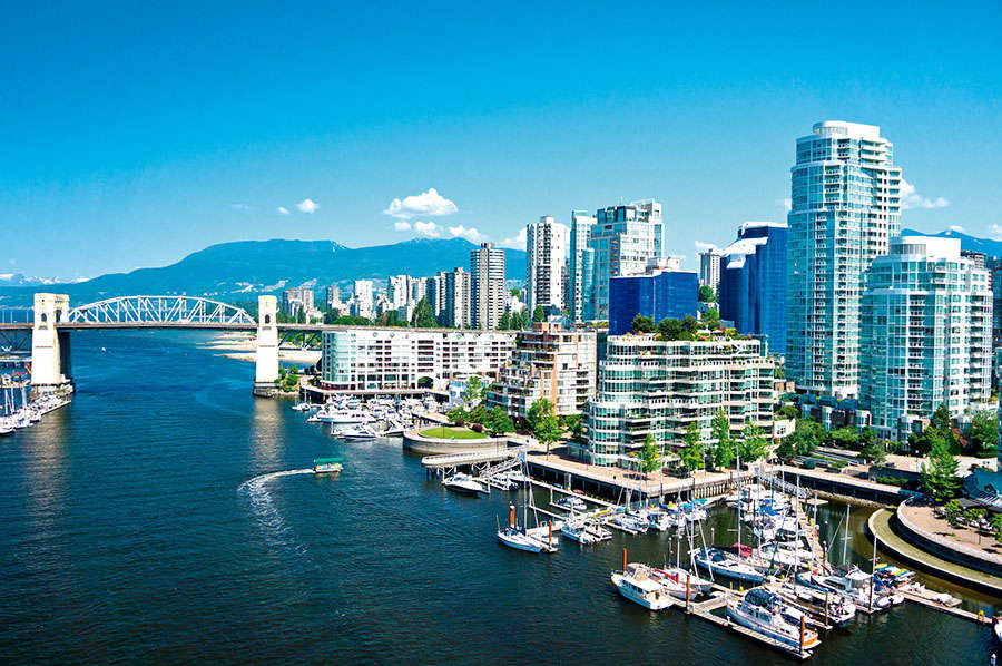 Beautiful view of Vancouver, British Columbia, Canada