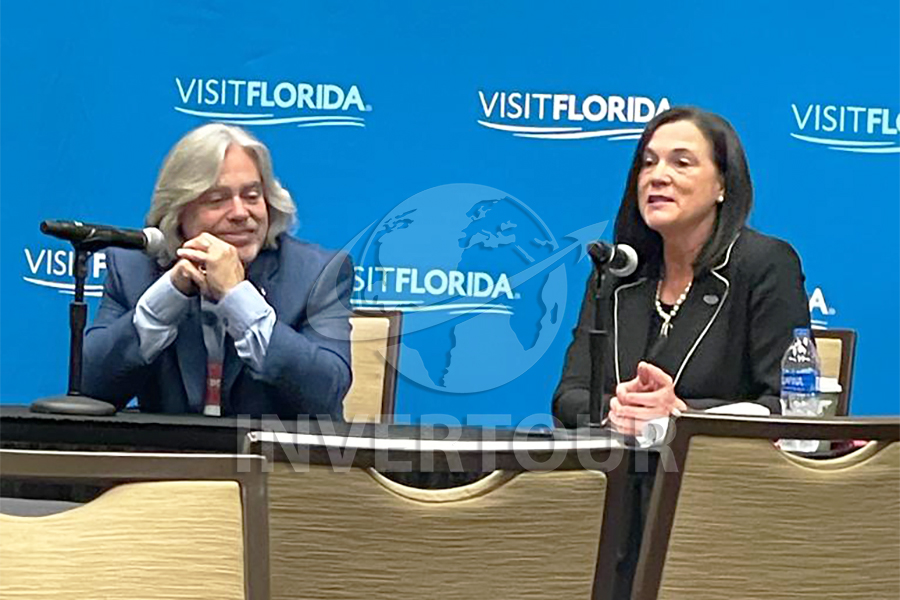 El Director General de Visit Tampa Bay, Santiago Corrada, y la Directora General de VISIT FLORIDA, Dana Young
