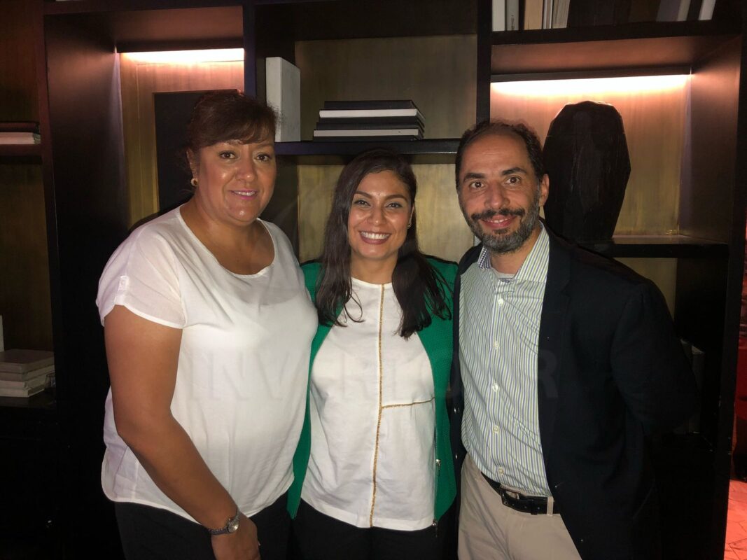 Vicky Jiménez, Milene Martínez y Tony Taverna