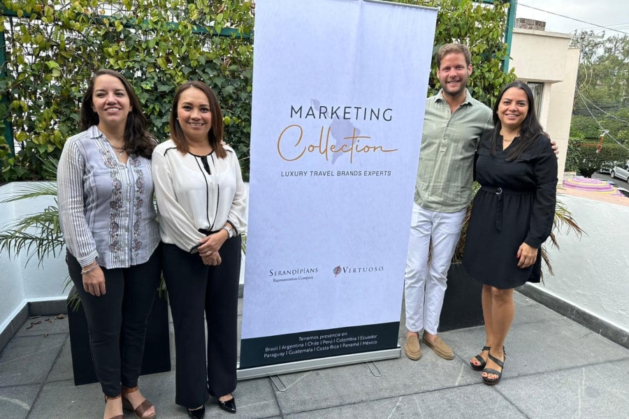 Paulina Robles, Claudia Nieto, Gonzalo Romero y Lucy Galindo de Marketing Collection