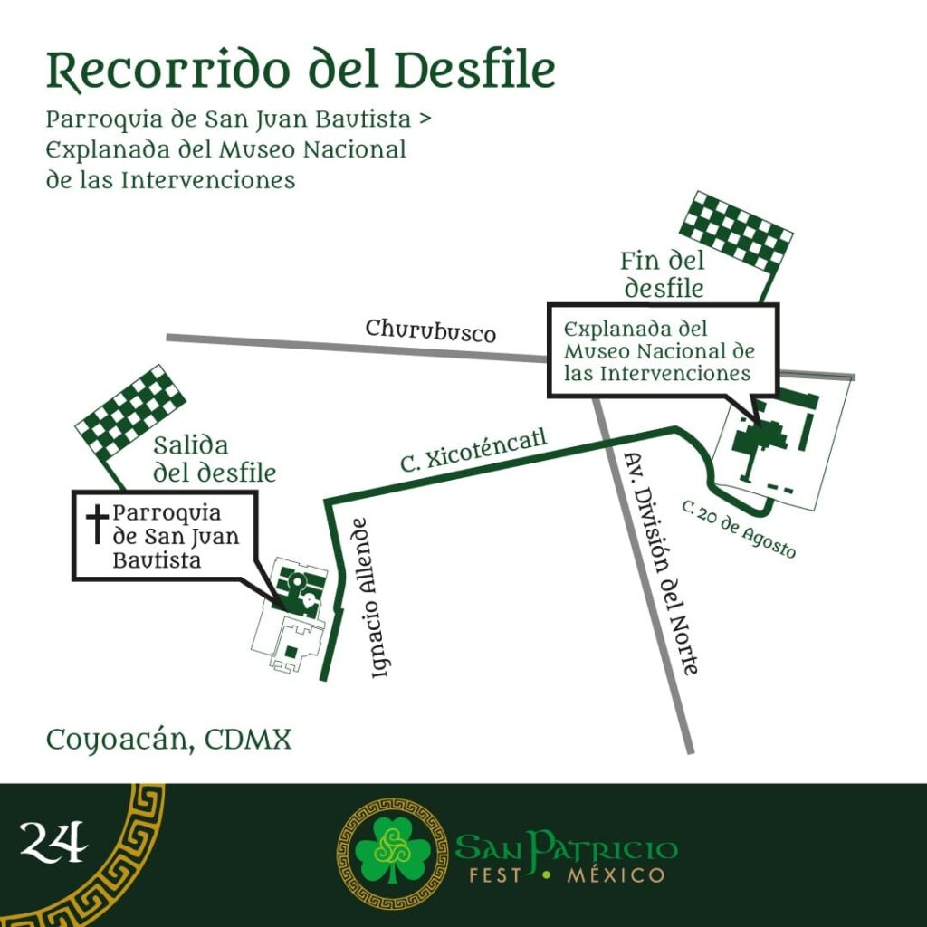 Ruta desfile San Patricio Fest