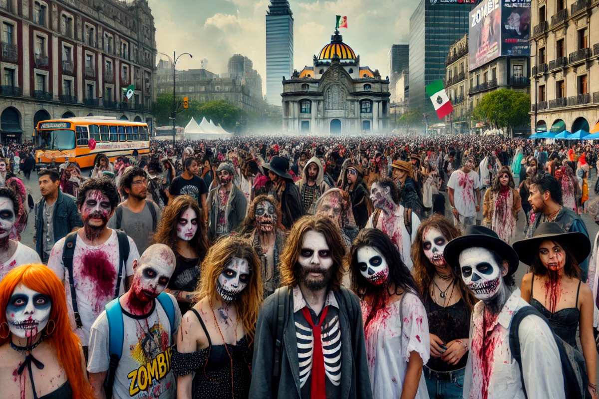 Marcha Zombie en CDMX