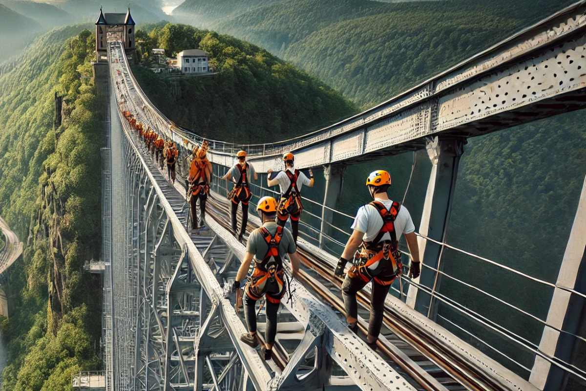 El Brückensteig, ubicado en el puente Müngsten