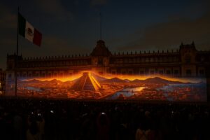 Videomapping Zócalo de la CDMX Tenochtitlan