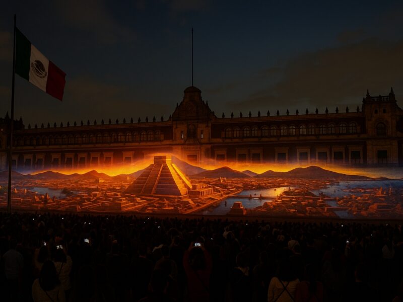 Videomapping Zócalo de la CDMX Tenochtitlan