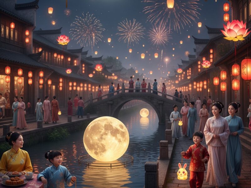 El Festival del Medio Otoño se celebra contemplando la luna más brillante del año.