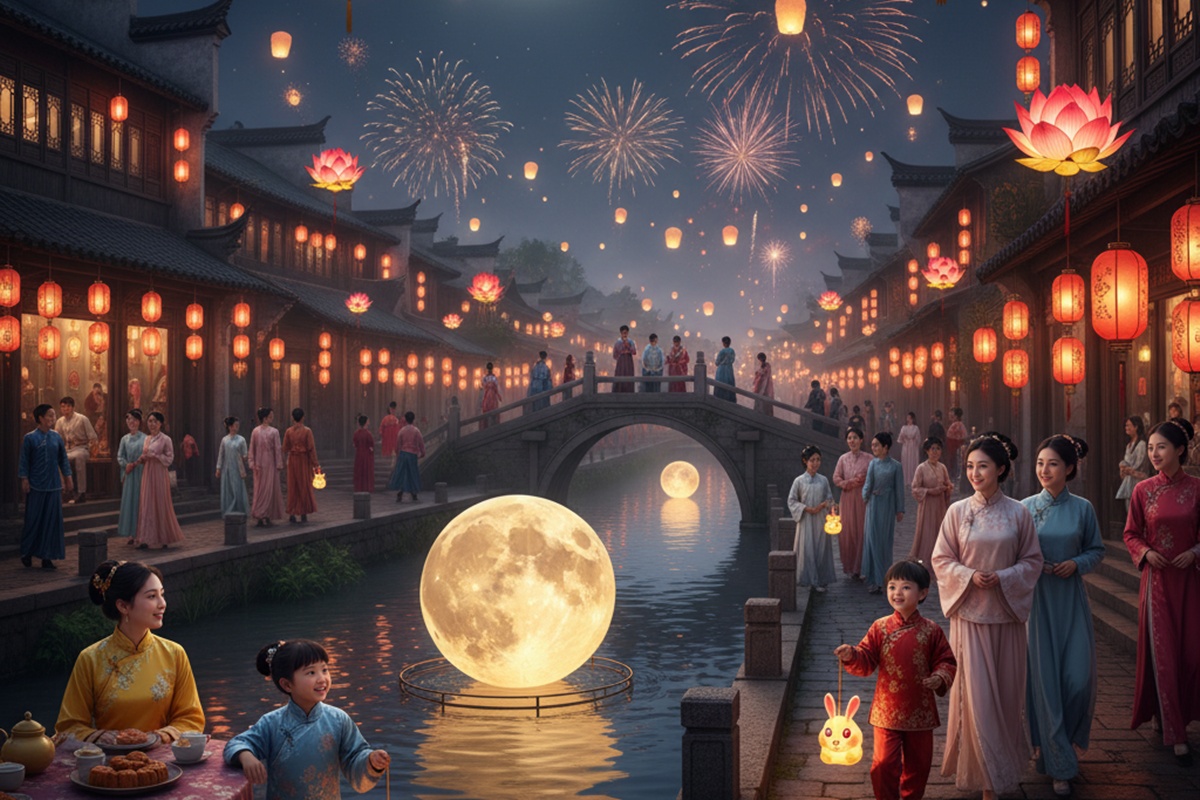 El Festival del Medio Otoño se celebra contemplando la luna más brillante del año.