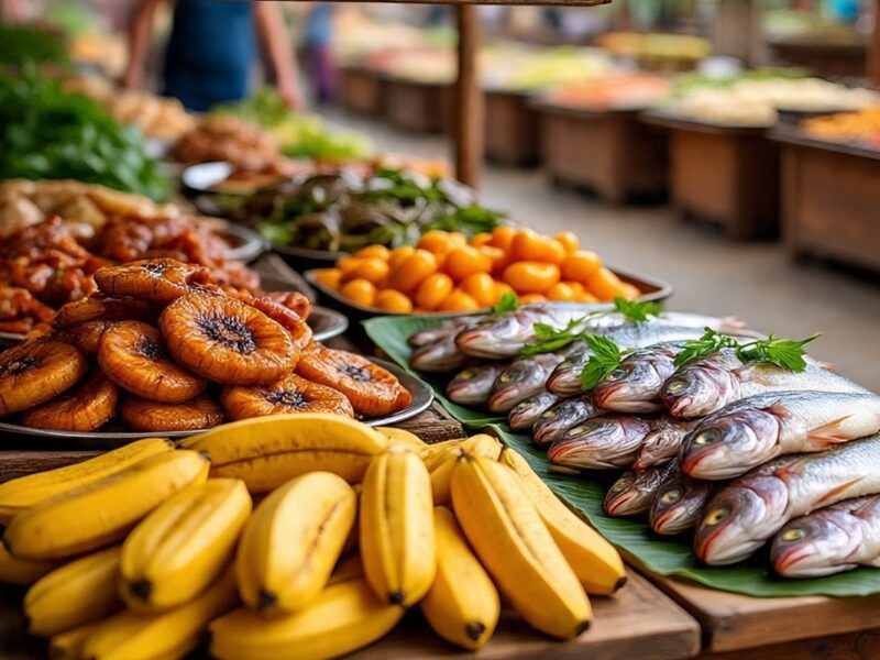 Tostones crujientes y amarillos dulces, aperitivos clásicos que no pueden faltar en una auténtica experiencia gastronómica puertorriqueña.