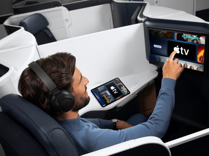 En todos sus vuelos de larga distancia, Air France ofrece ahora acceso exclusivo a una selección de programas de Apple TV.