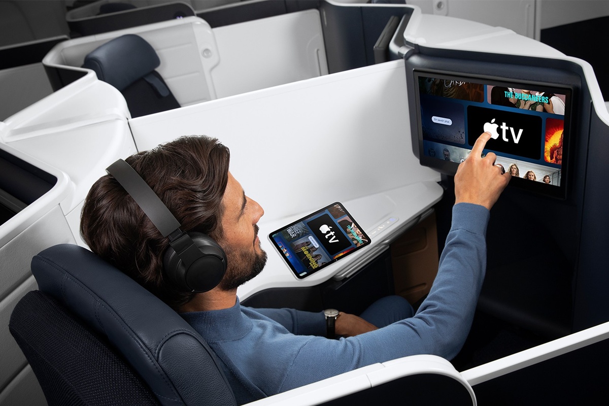 En todos sus vuelos de larga distancia, Air France ofrece ahora acceso exclusivo a una selección de programas de Apple TV.