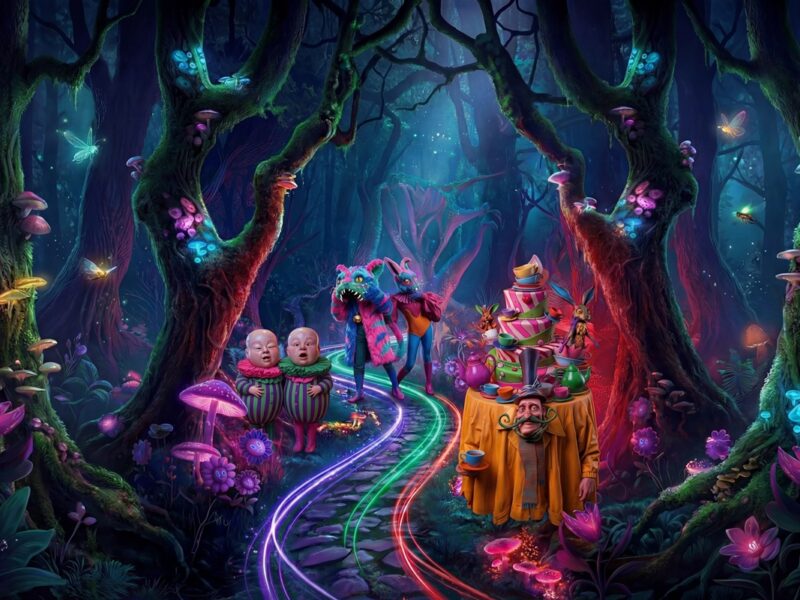 La experiencia inmersiva de Alicia en el País de las Maravillas transforma la CDMX en un mundo de fantasía y luz.