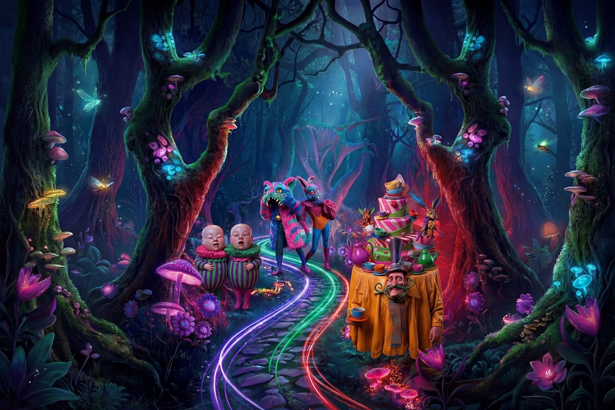 La experiencia inmersiva de Alicia en el País de las Maravillas transforma la CDMX en un mundo de fantasía y luz.