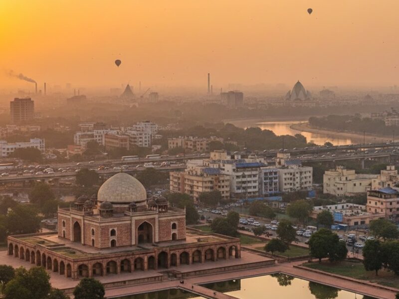 Delhi, capital de la India, mezcla historia, monumentalidad y energía vibrante.