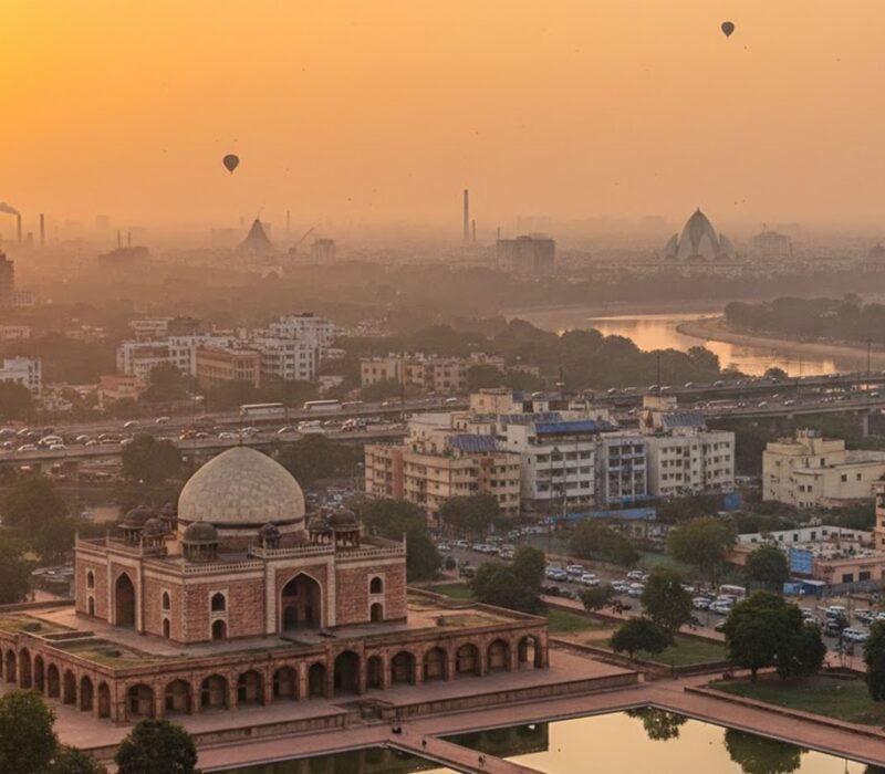 Delhi, capital de la India, mezcla historia, monumentalidad y energía vibrante.