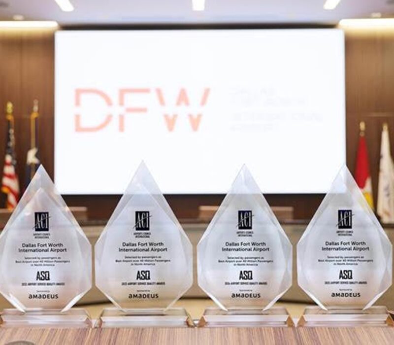 Aeropuerto Internacional Dallas Fort Worth recibe por cuarto año el Premio ASQ del Consejo Internacional de Aeropuertos.