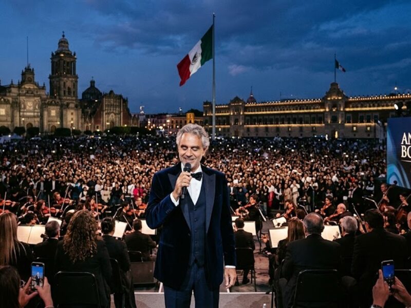 Andrea Bocelli dará concierto gratuito en el Zócalo.