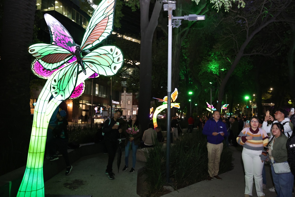 La magia de FILUX ilumina Paseo de la Reforma hasta el 5 de abril.