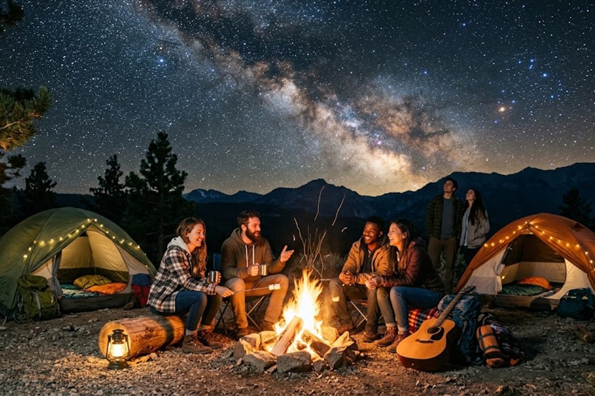 Estados Unidos ofrece destinos ideales para acampar bajo cielos oscuros y ver la Vía Láctea.